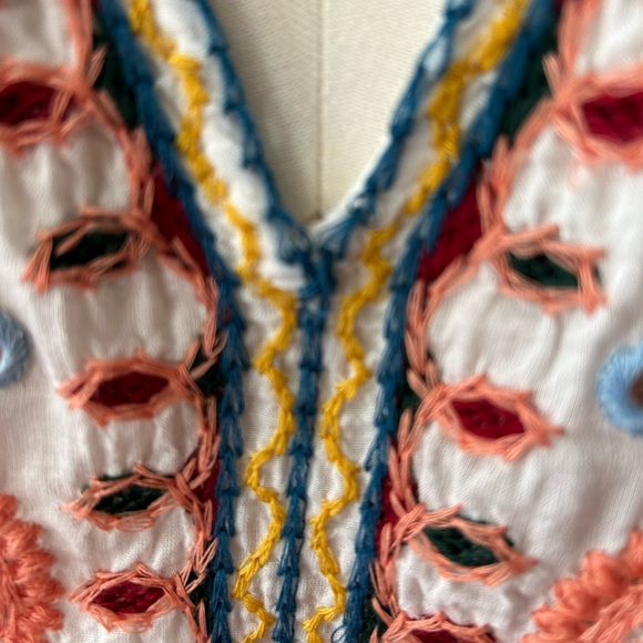 Zara embroidered blouse long sleeve size XS casual style - Picture 3 of 13